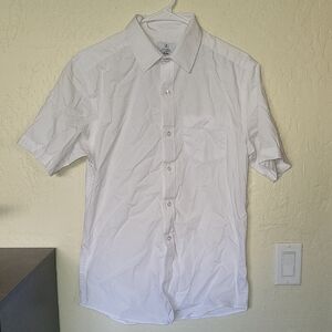 George Men's Casual White Button Down Shirt